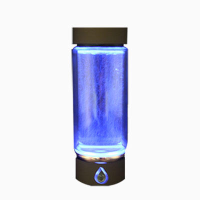 Vendendo garrafa de vidro de água de hidrogênio elétrico saudável inteligente inteligente luz superior SPE gerador de água portátil HHO